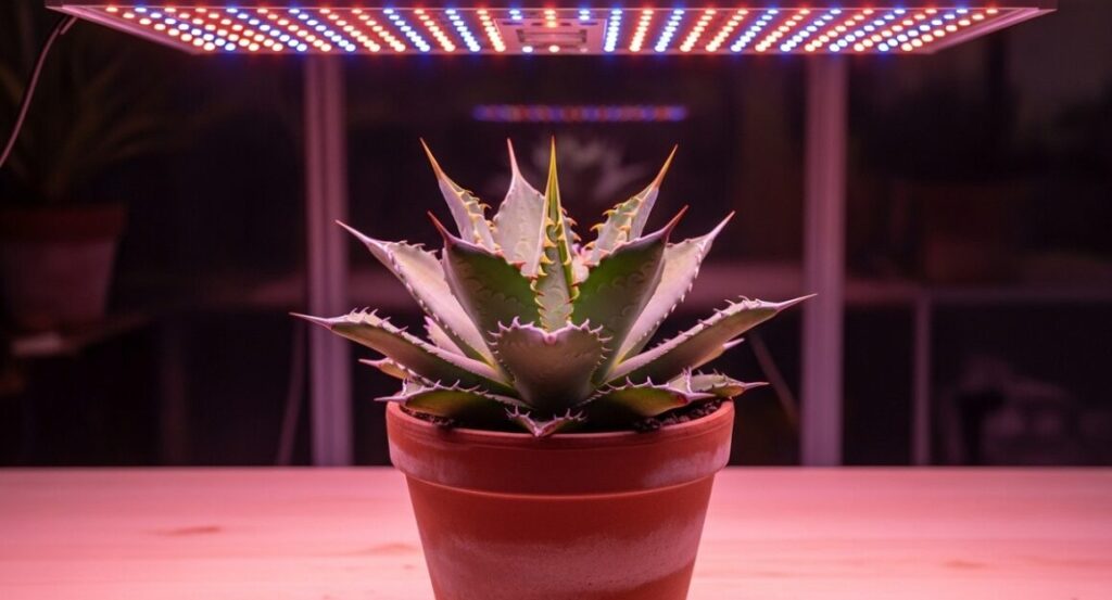 室内での徒長を防止する育成LEDライトの活用