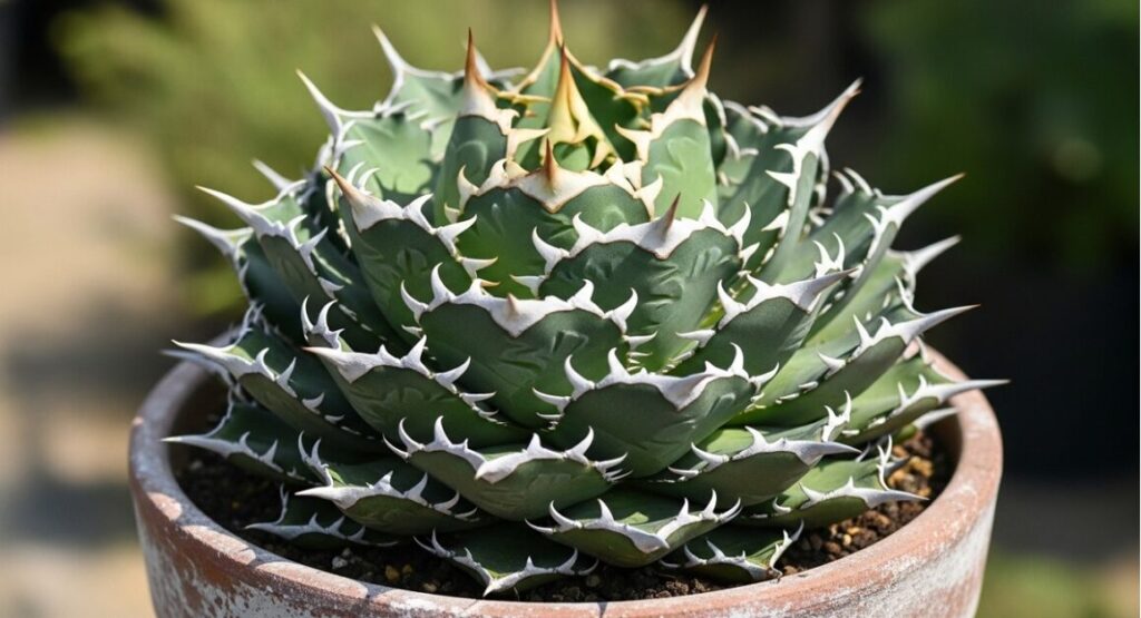 完璧に作り込まれたアガベ・チタノタの完成株