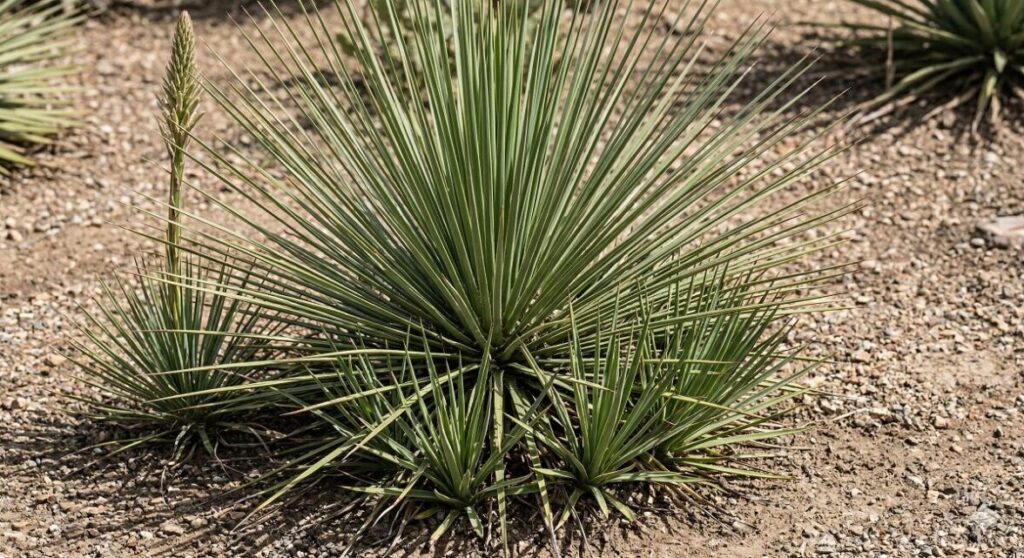 咲いても枯れない多回花性のアガベ・ストリアータ（吹上）の群生株